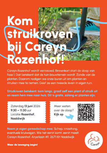 Kom struikroven bij Careyn Rozenhof
